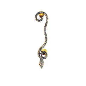 Diamond Snake Ear Cuff