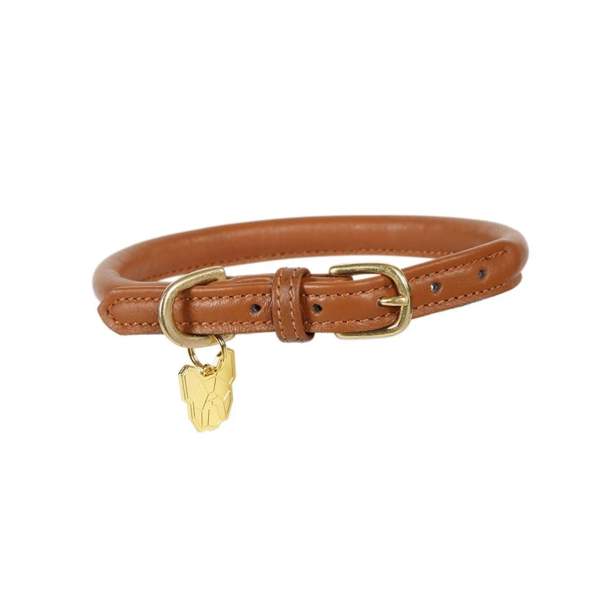 Digby & Fox Rolled Leather Dog Collar