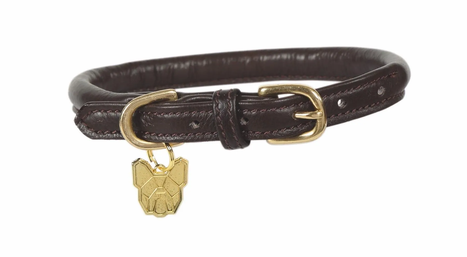 Digby & Fox Rolled Leather Dog Collar