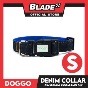 Doggo Collar Denim Design Small (Blue) Perfect Collar for Your Dog