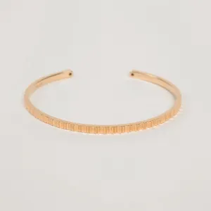 Essence Bezel Round and Prism Cuff Bangle