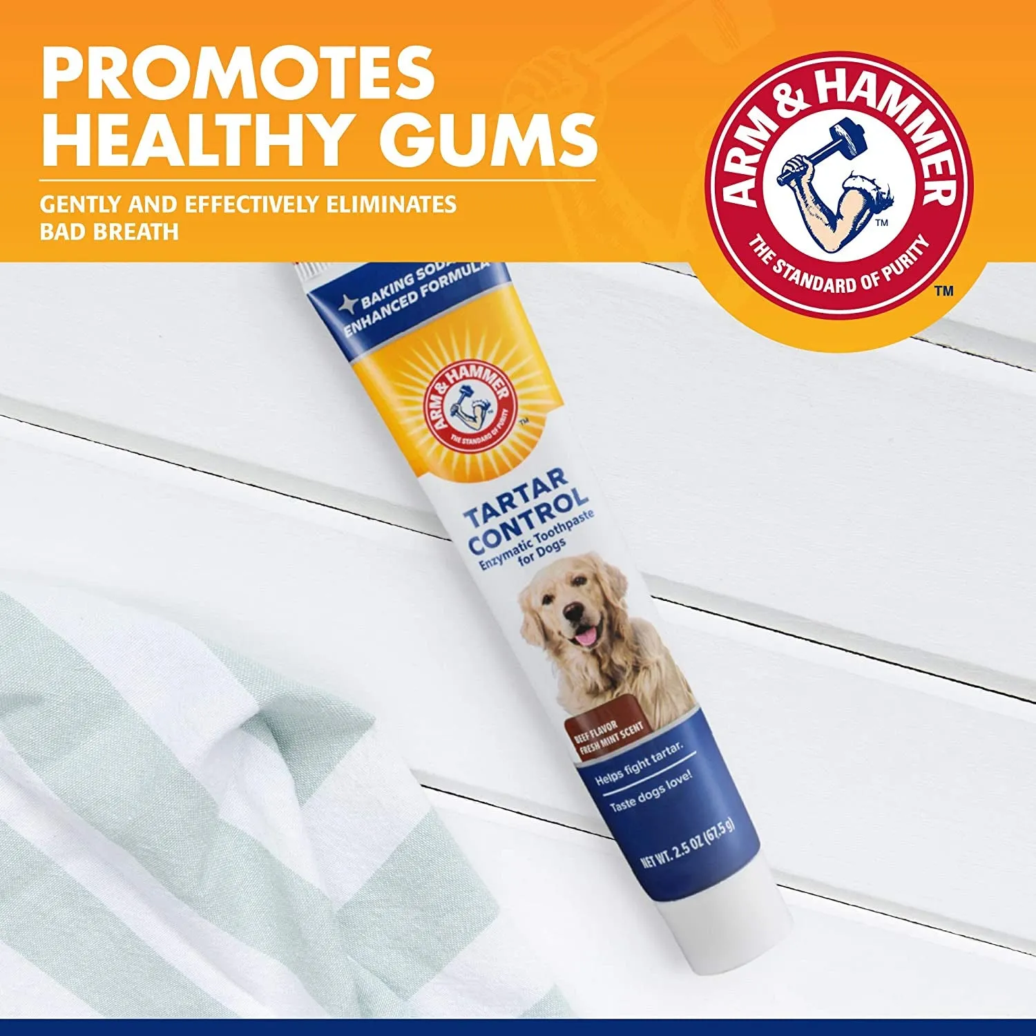 for Pets Tartar Control Enzymatic Toothpaste for Dogs Reduces Plaque & Tartar Buildup Safe for Puppies Beef Flavor, 2.5 Ounces Dog Toothpaste (Pack of 1)