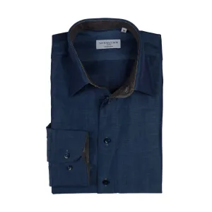 Gary Shirt Cotton Linen - Blue
