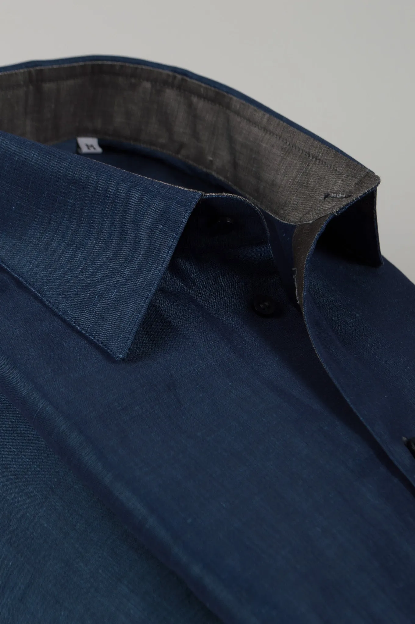 Gary Shirt Cotton Linen - Blue
