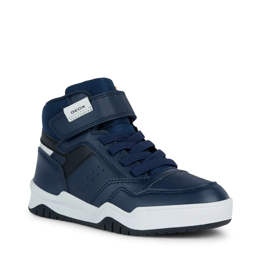 Geox J Perth B. F - GBK BOTT. NYLON - NAVY / LT GREY