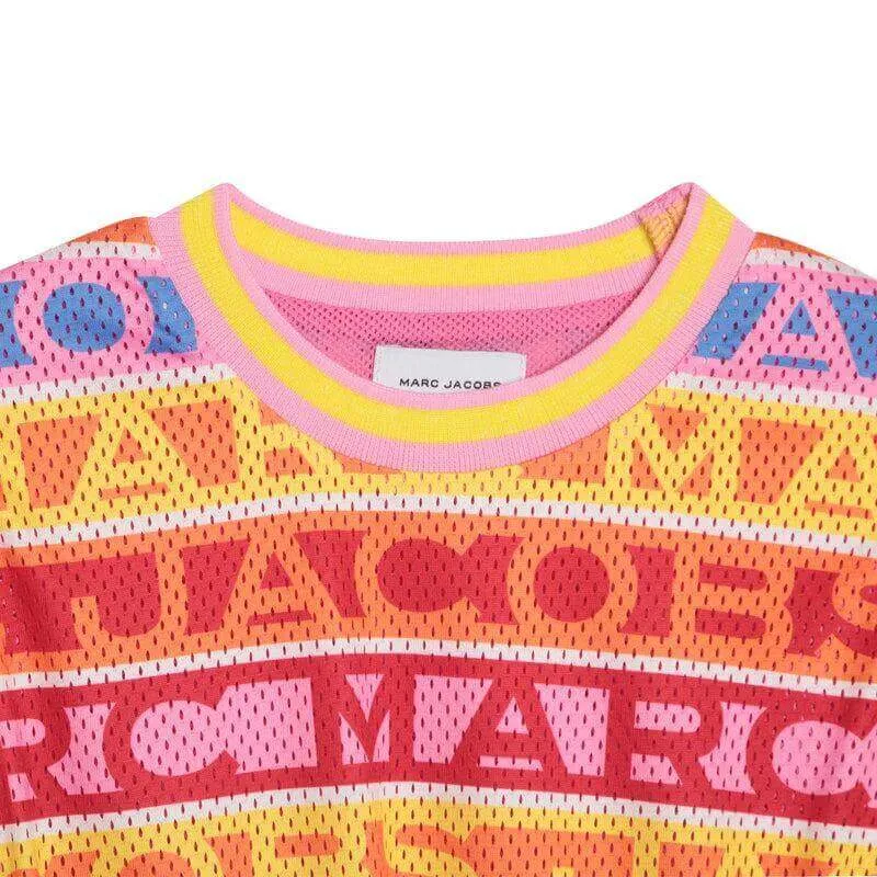 Girls Multicolour Logo Dress