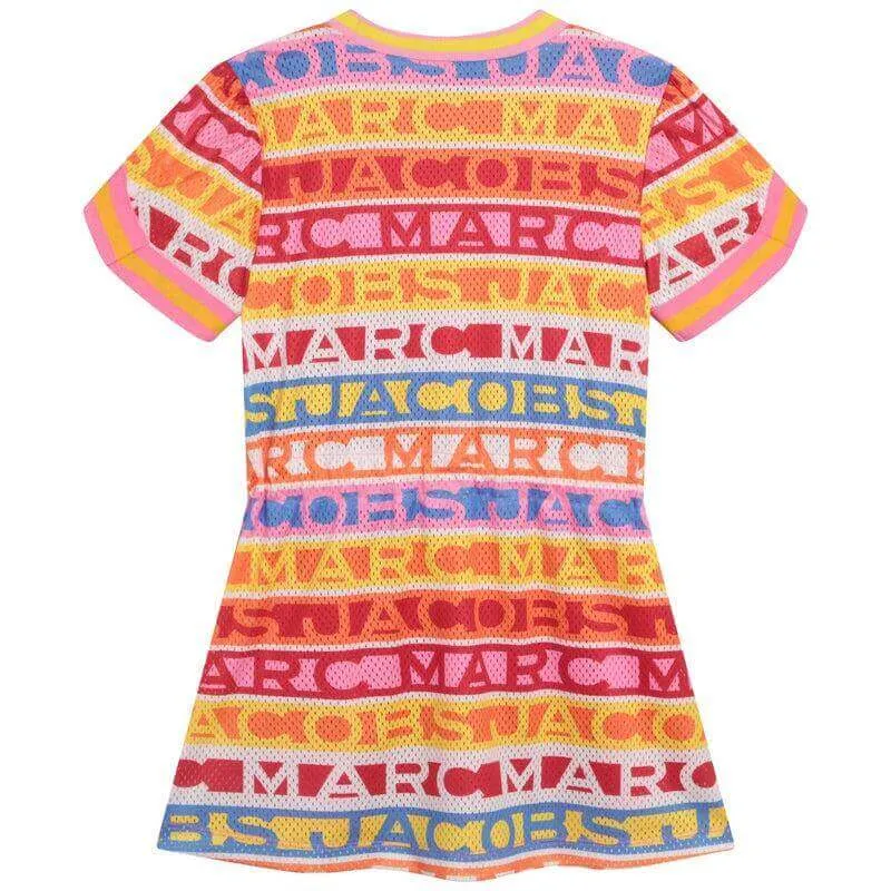 Girls Multicolour Logo Dress
