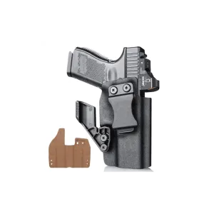 Gun & Flower Kydex w Leather IWB Holster with Claw For Glock 19