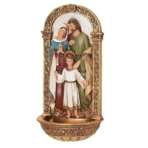 Holy Family Holy Water Font 7 3/4"