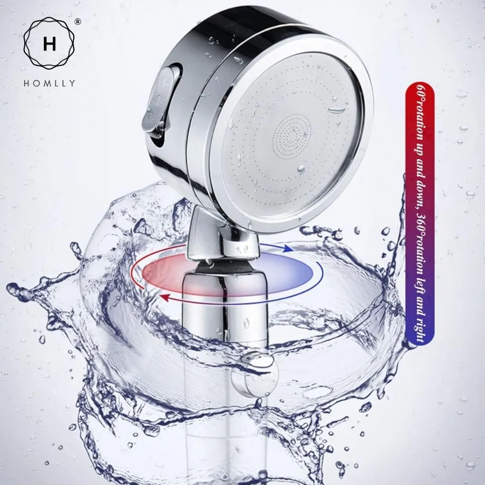 Homlly Filtered High Pressure Adjustable Shower Head (3 Spray Settings)