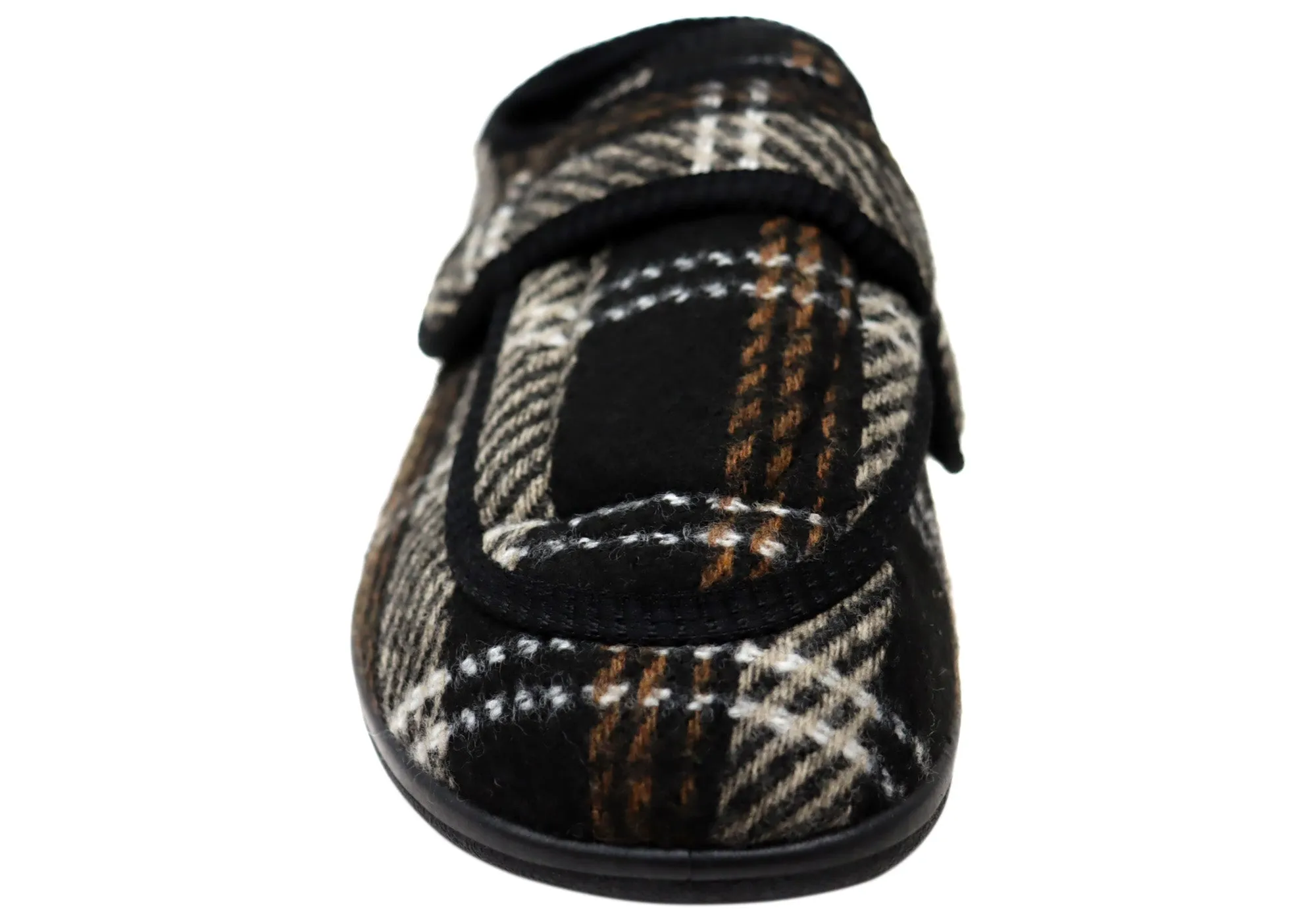Homyped Mens Arnold 2 Adjustable Strap Extra Extra Wide Slippers