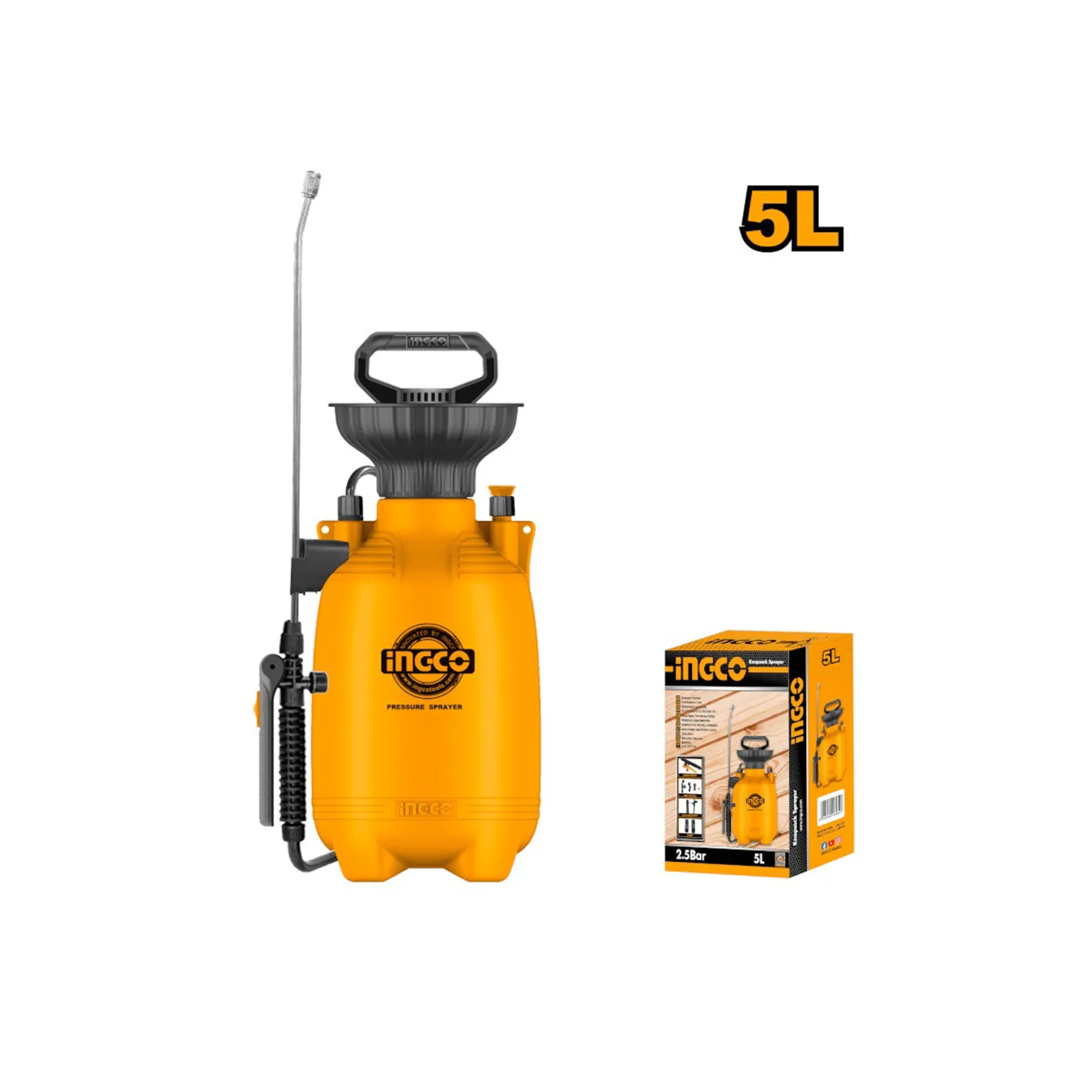 Ingco 5L Manual Pump Sprayer - HSPP30502