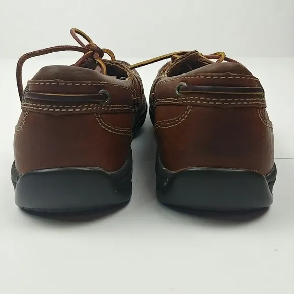 Johnston &amp; Murphy Angler Two-Eye Leather Loafer NWB Mens Size 8.5 Brown Preppy