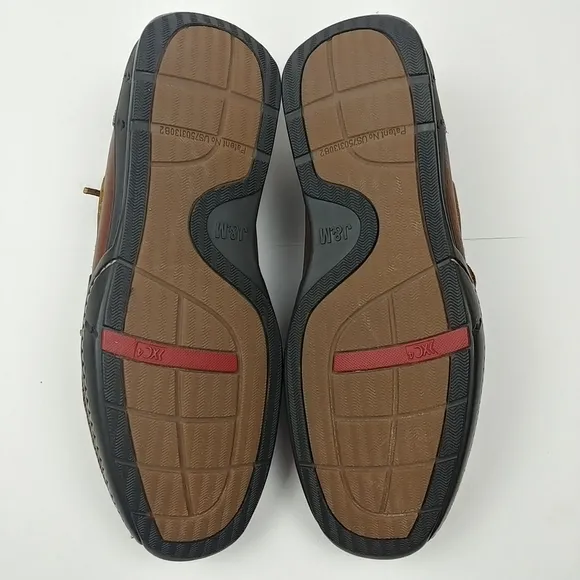 Johnston &amp; Murphy Angler Two-Eye Leather Loafer NWB Mens Size 8.5 Brown Preppy