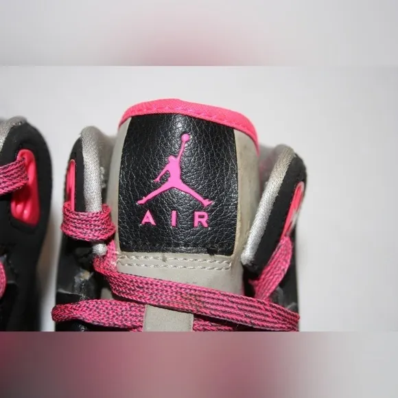 Jordan 1 - Flight 2 - Black Hyper Pink - Girls Size 5.5Y