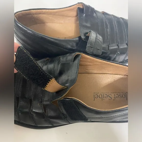 Josef Seibel Steven Leather Fisherman Sandal Black