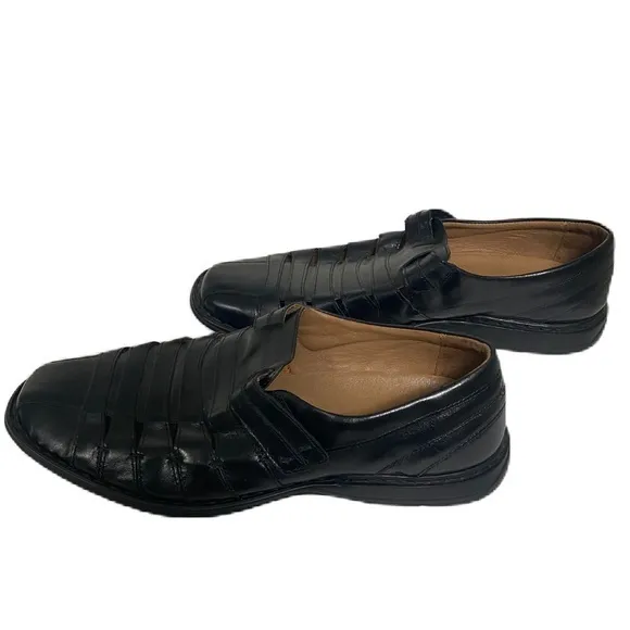 Josef Seibel Steven Leather Fisherman Sandal Black