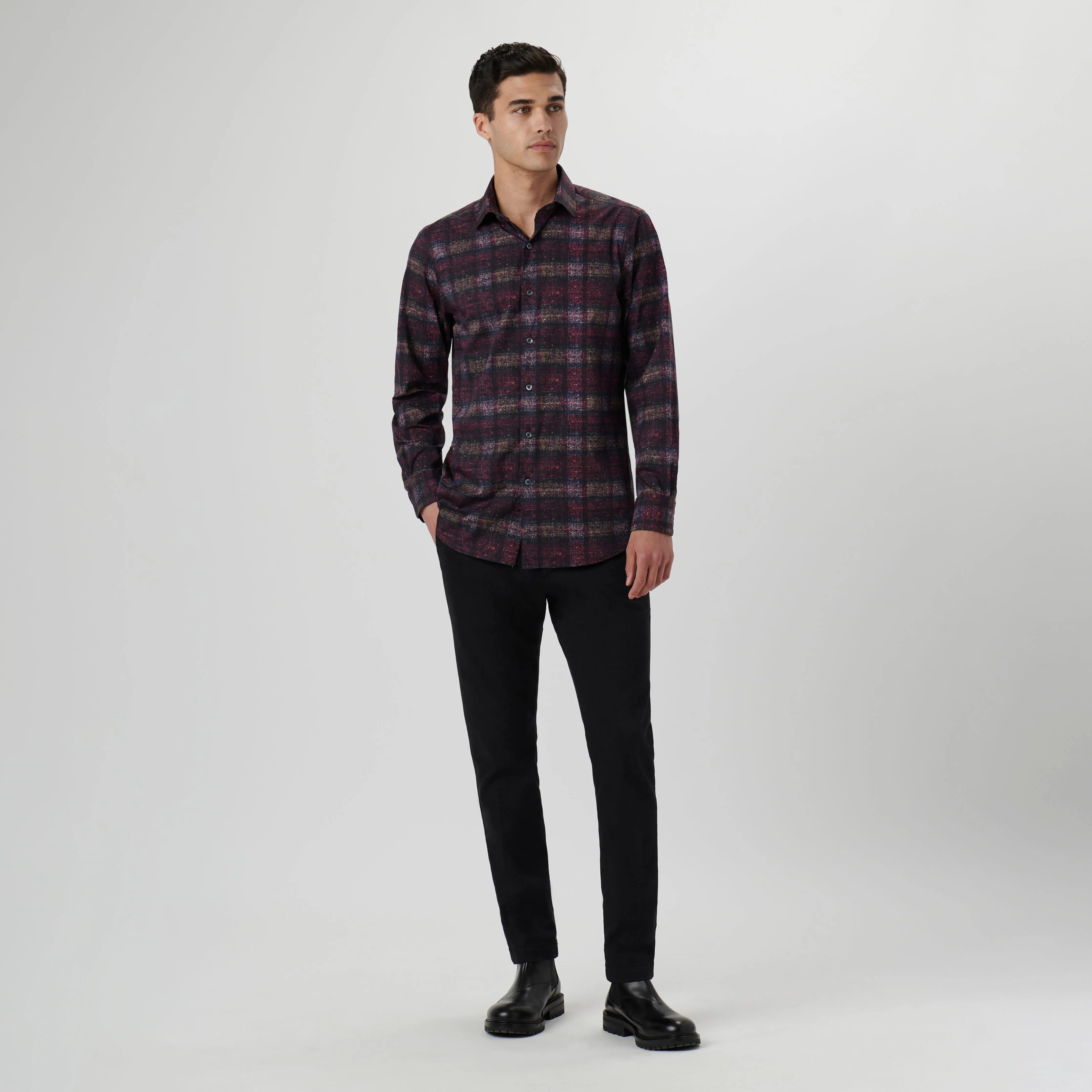 Julian Distressed Check Shirt
