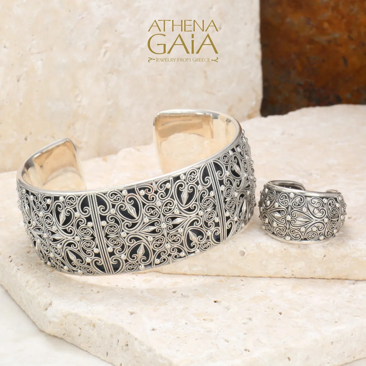 Kallisto Adjustable Wide Cuff Bracelet