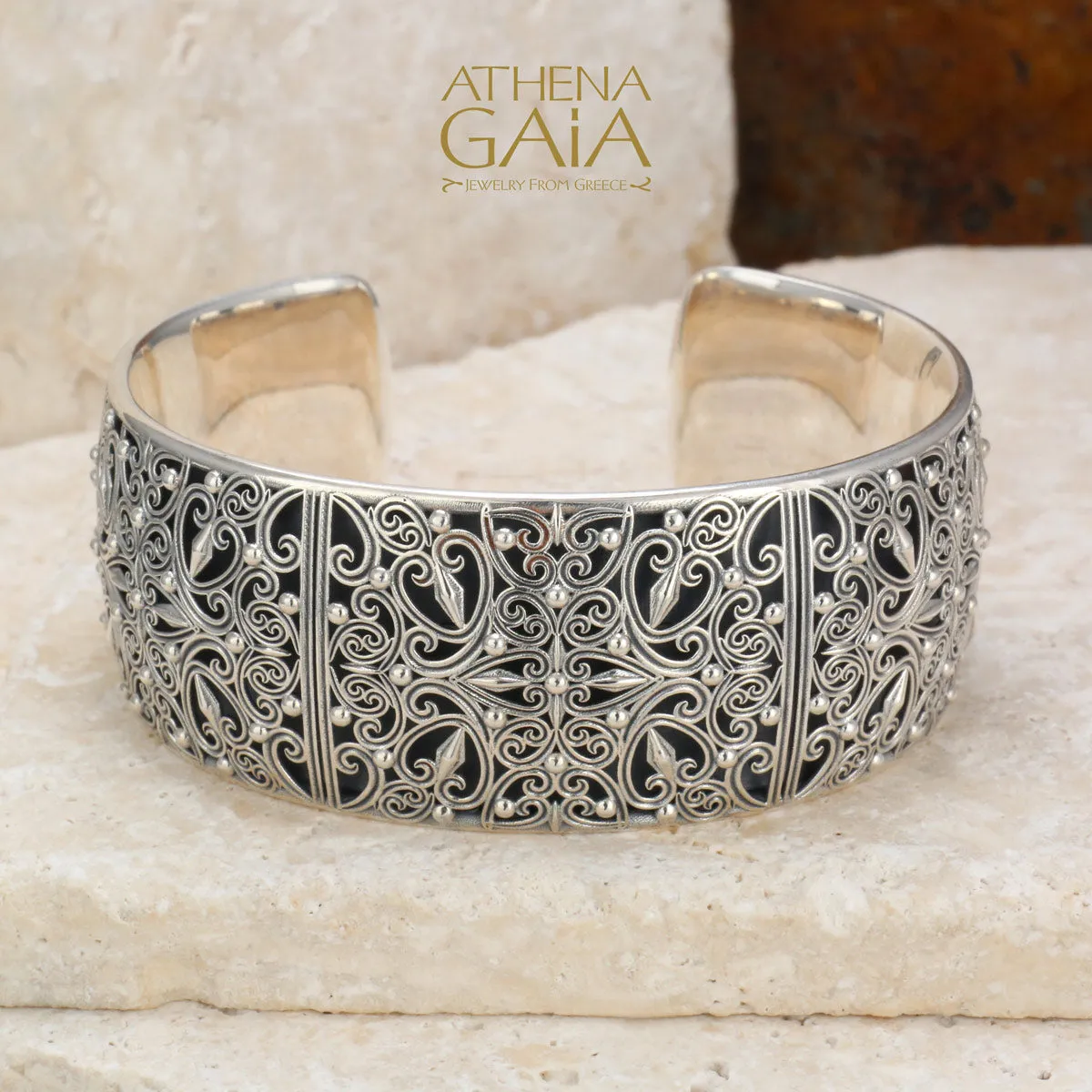 Kallisto Adjustable Wide Cuff Bracelet