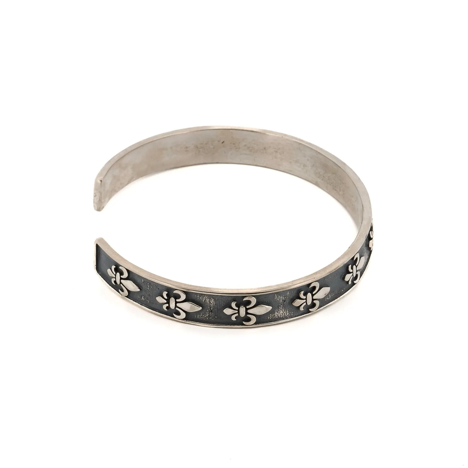 Lily Flower Sterling Silver Cuff Bracelet