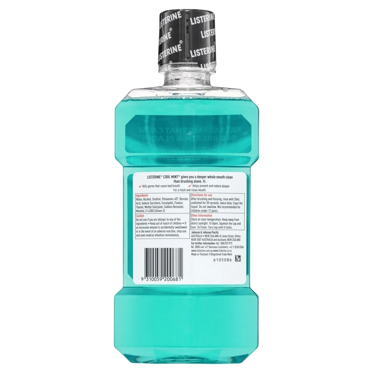 Listerine Cool Mint Mouthwash 500mL - Clearance