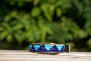 Maasai Beaded Leather Dog Collar