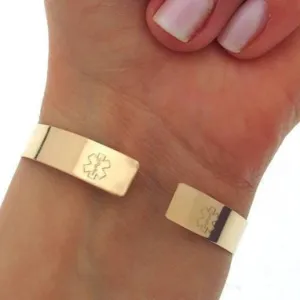 Medical ID Bracelet - Medical Emergency Symbol gold Bracelet