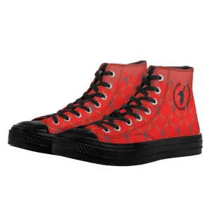 Mens Classic Red High Top Canvas Shoes