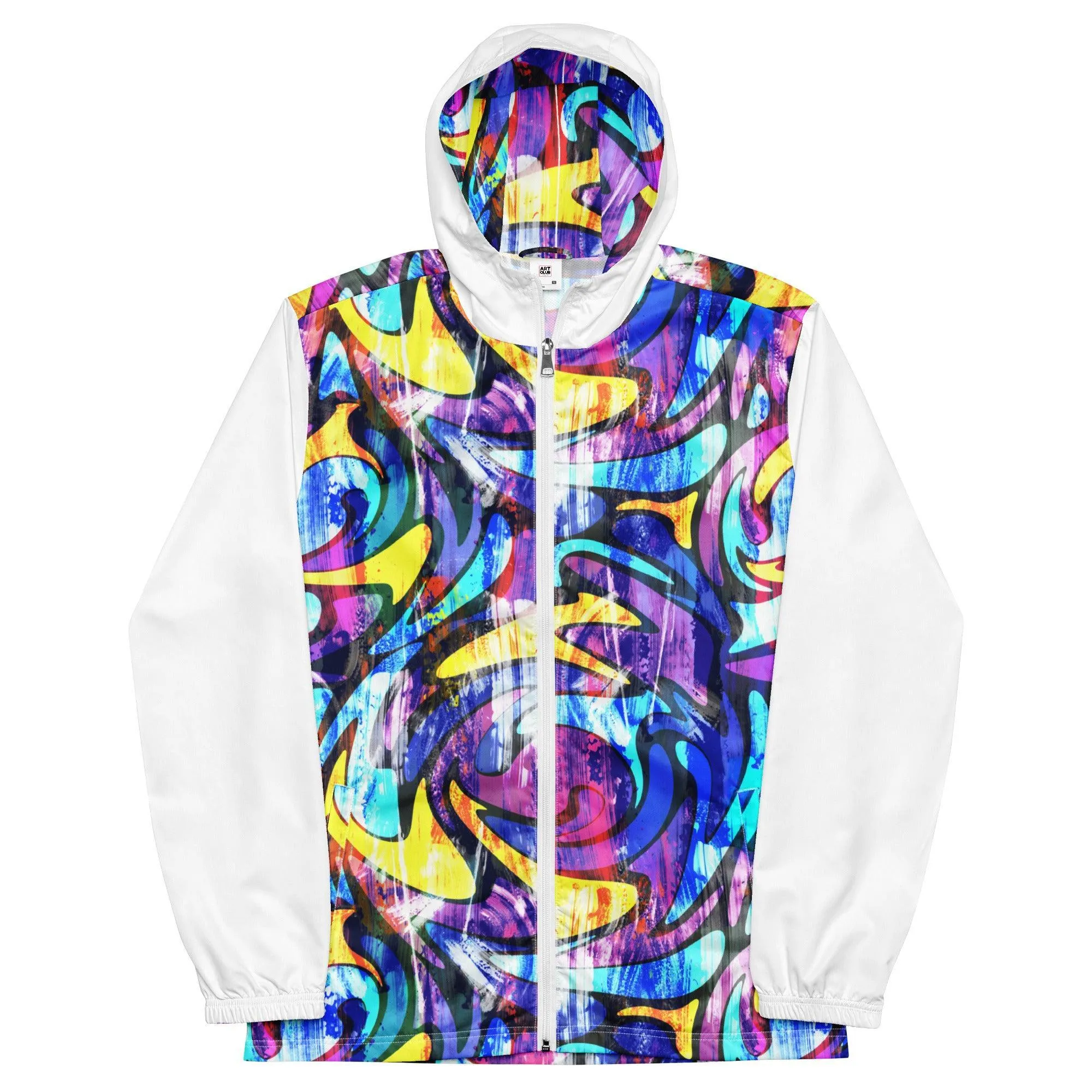 Men’s Neon Street Art Graffiti Windbreaker