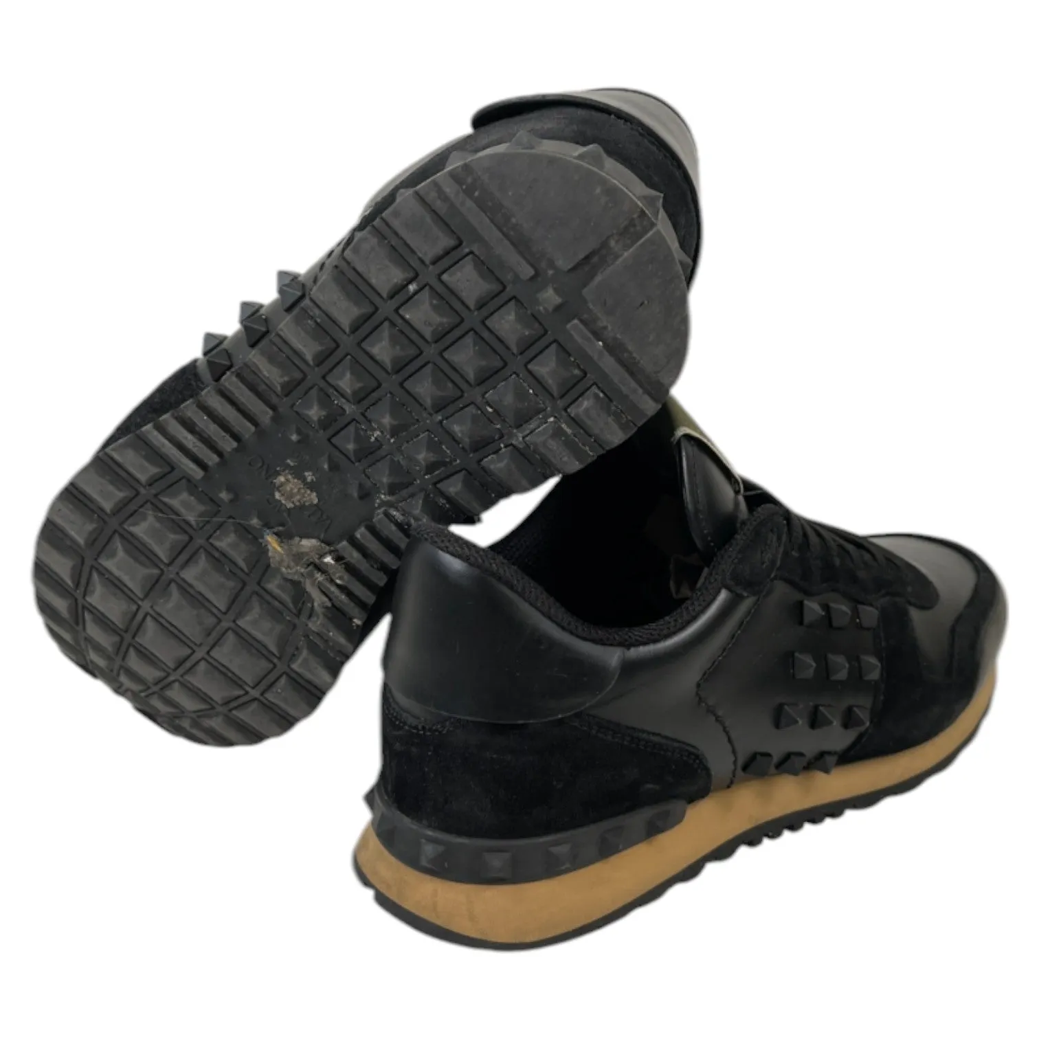Men's Rockstud Low Trainers Black Size EU 41 / UK 7