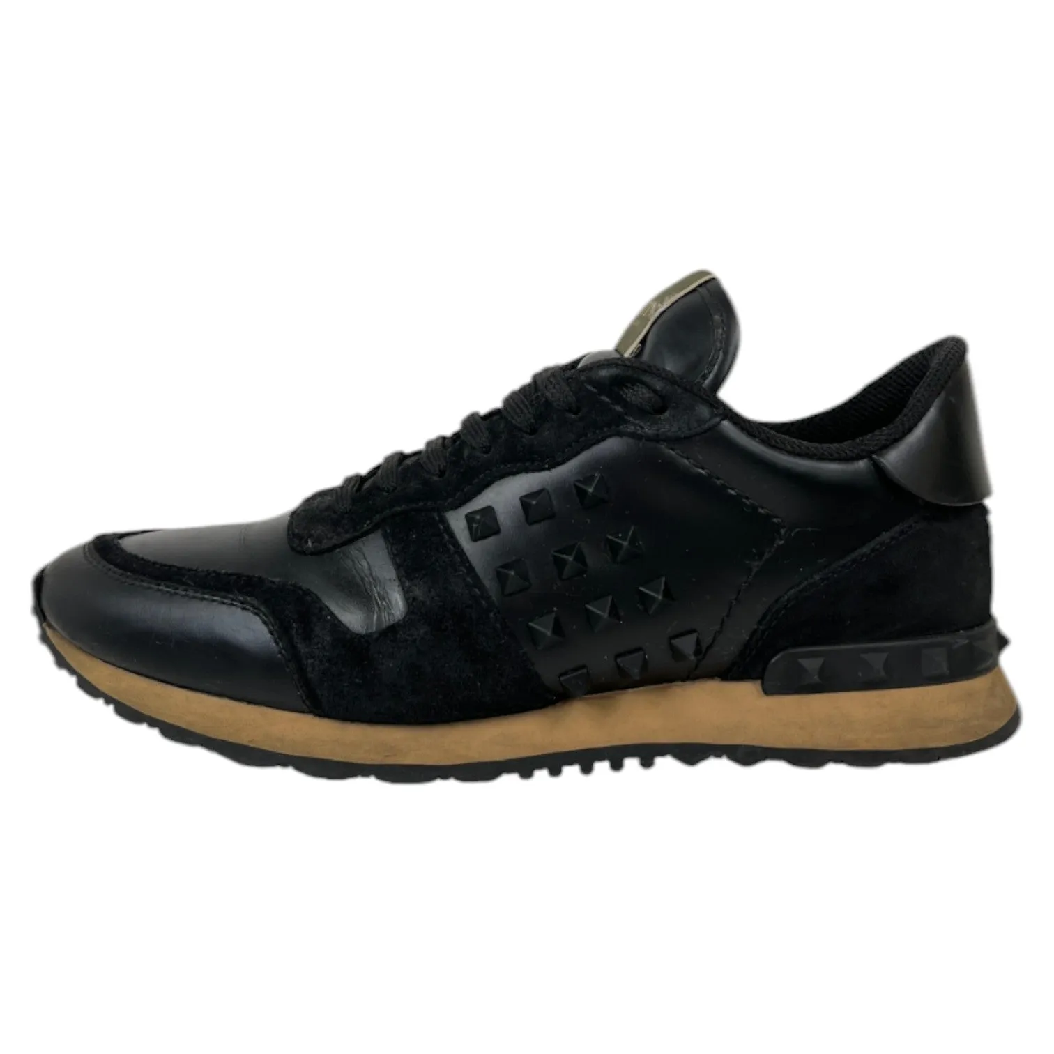 Men's Rockstud Low Trainers Black Size EU 41 / UK 7
