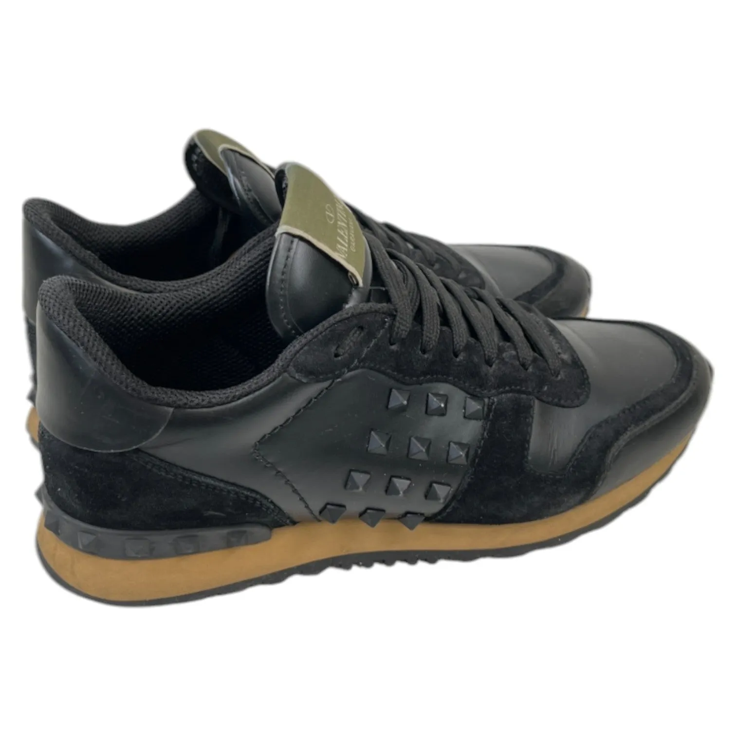 Men's Rockstud Low Trainers Black Size EU 41 / UK 7