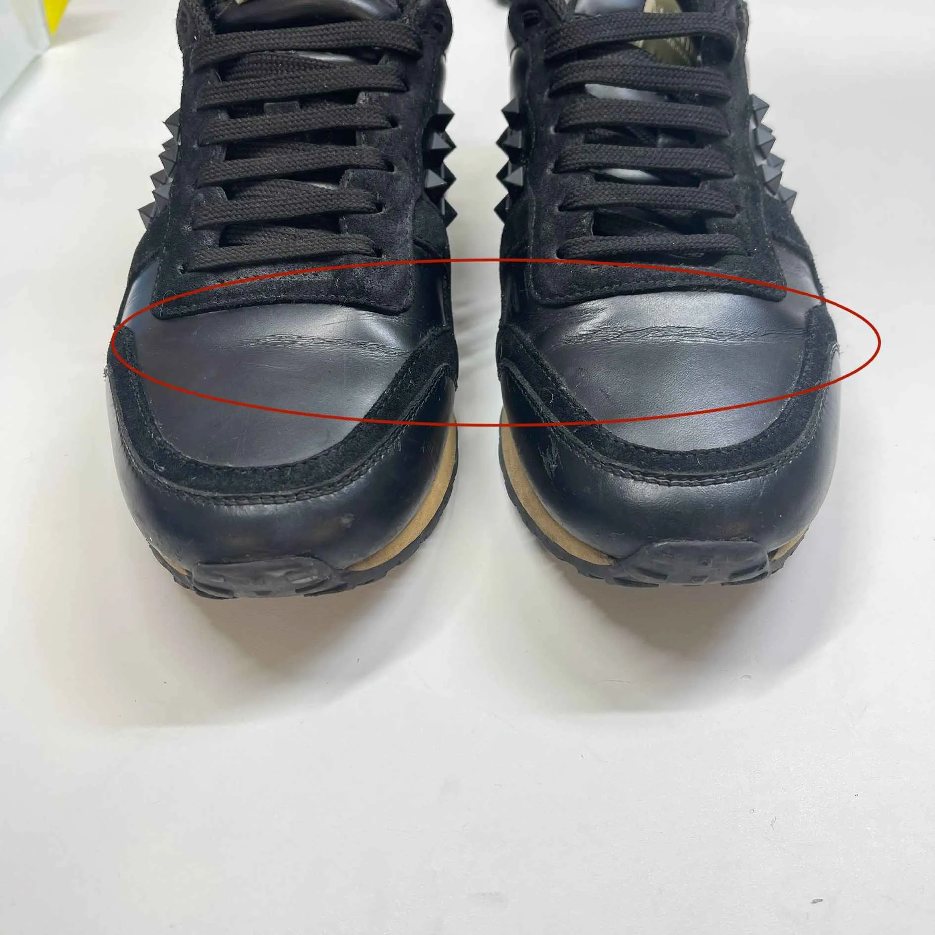 Men's Rockstud Low Trainers Black Size EU 41 / UK 7