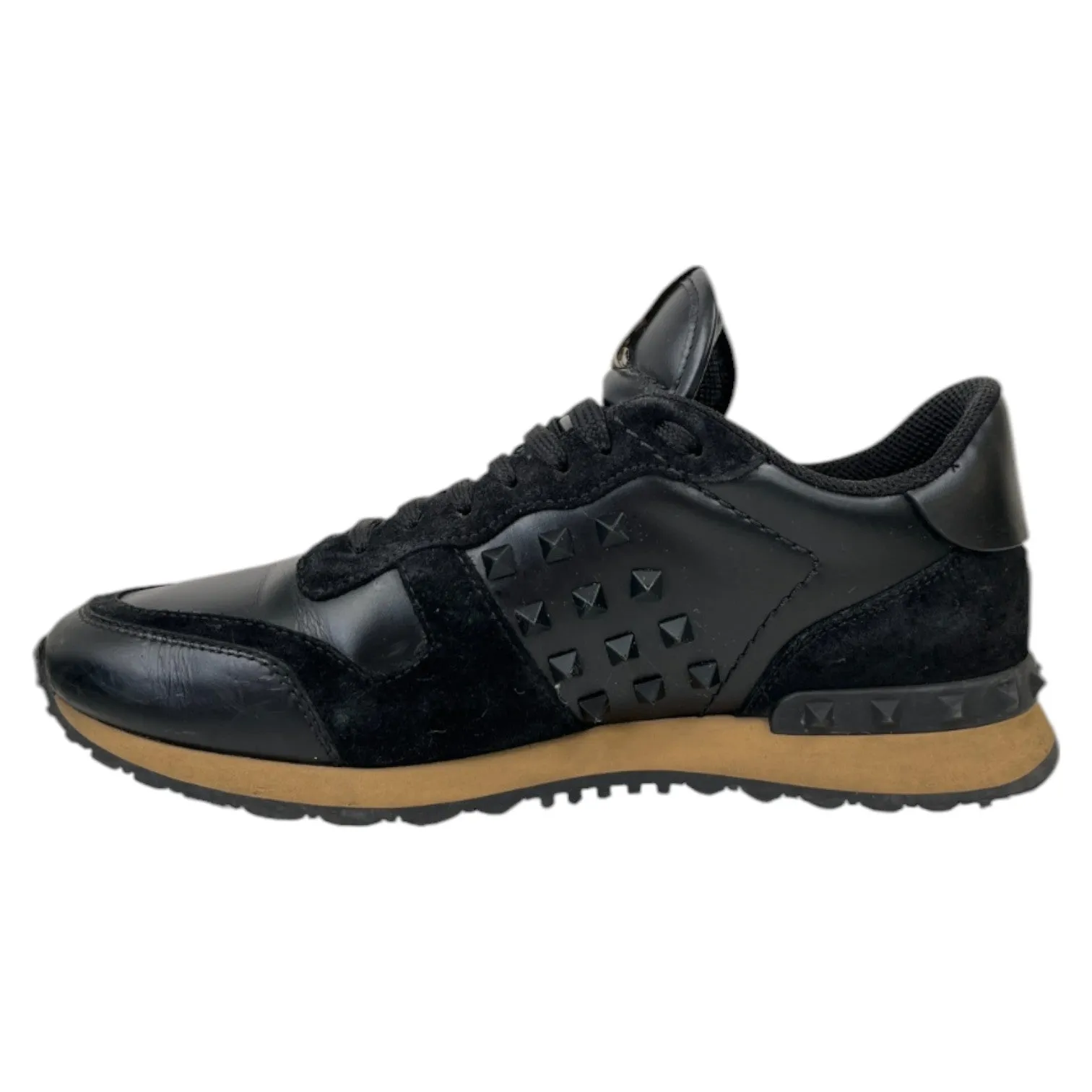 Men's Rockstud Low Trainers Black Size EU 41 / UK 7