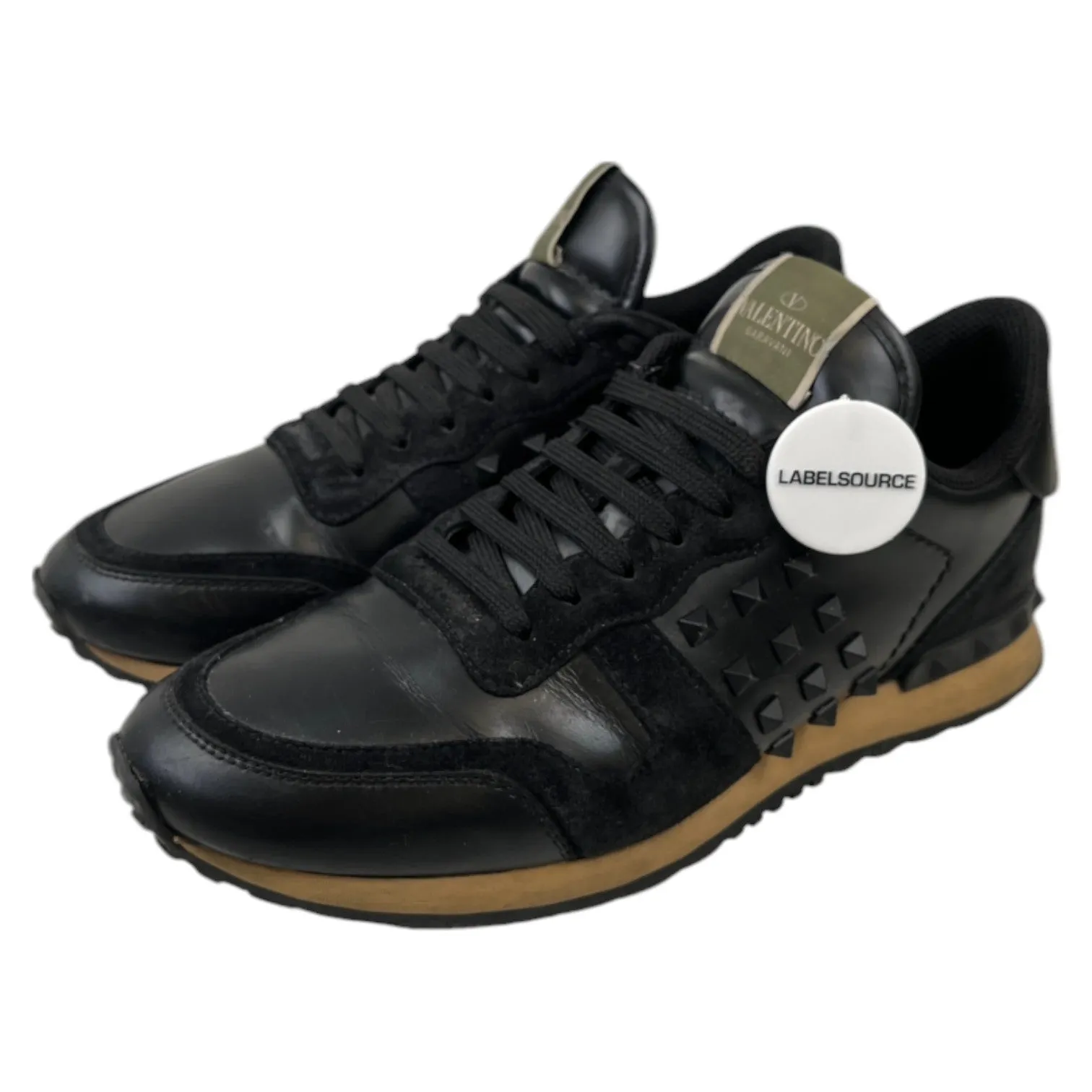 Men's Rockstud Low Trainers Black Size EU 41 / UK 7