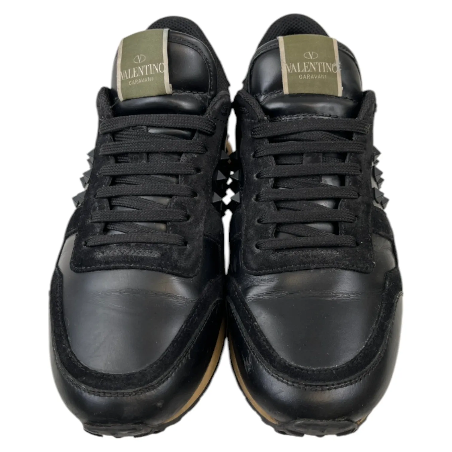 Men's Rockstud Low Trainers Black Size EU 41 / UK 7