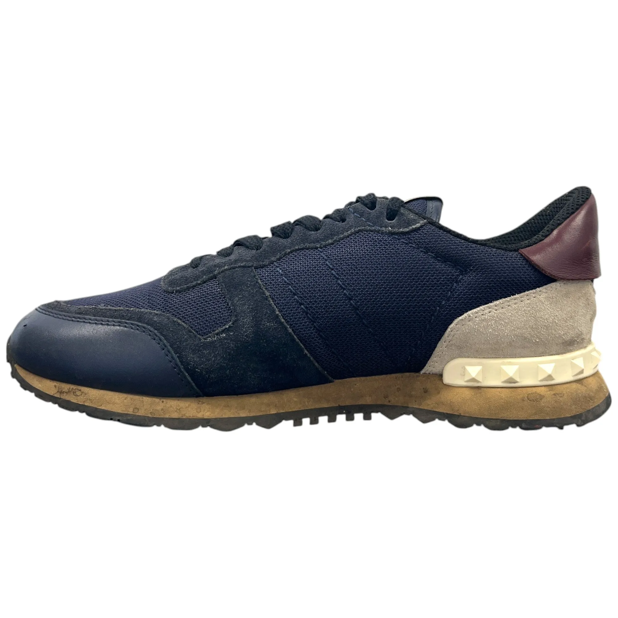 Men's Rockstud Low Trainers Navy Size EU 39 / UK 5