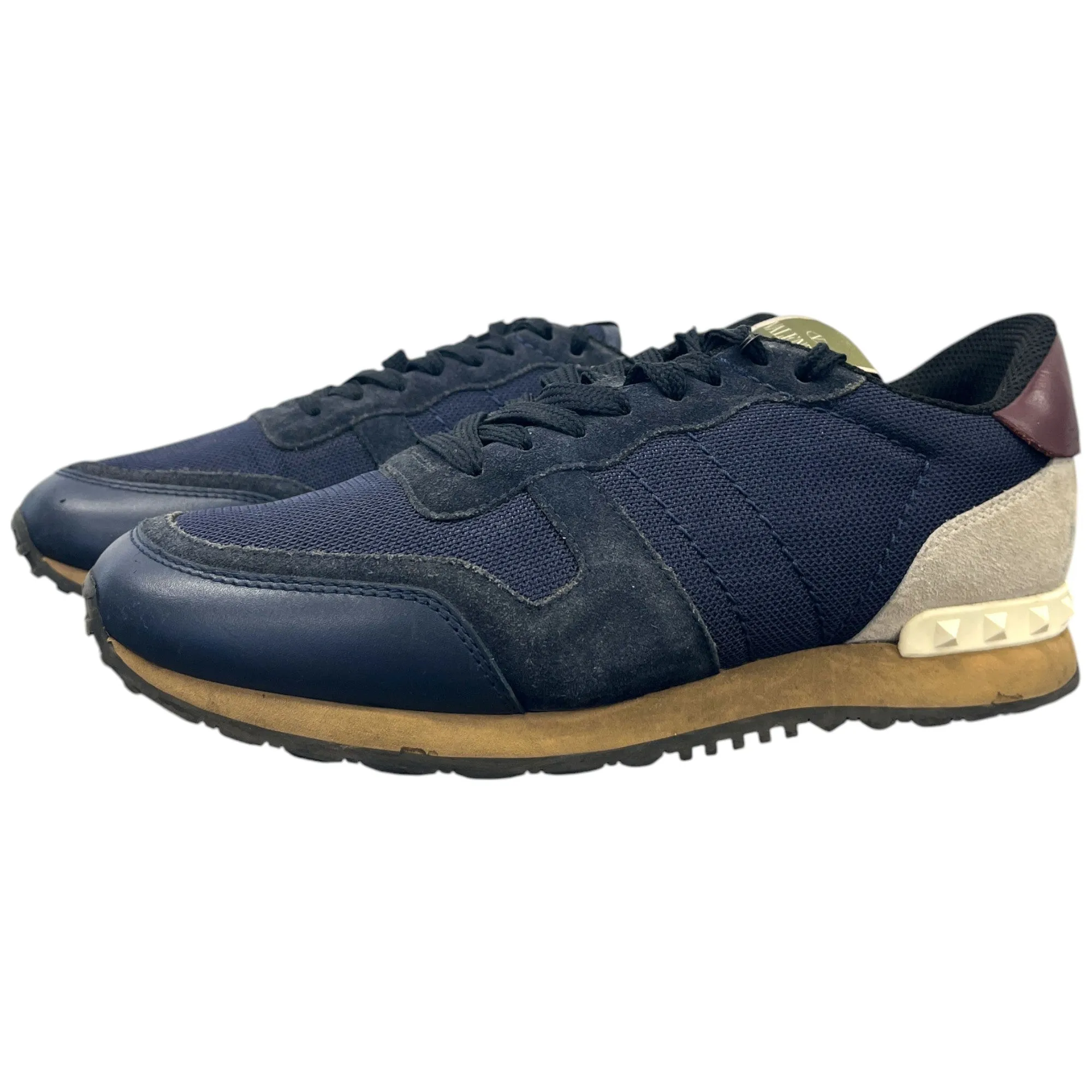 Men's Rockstud Low Trainers Navy Size EU 39 / UK 5