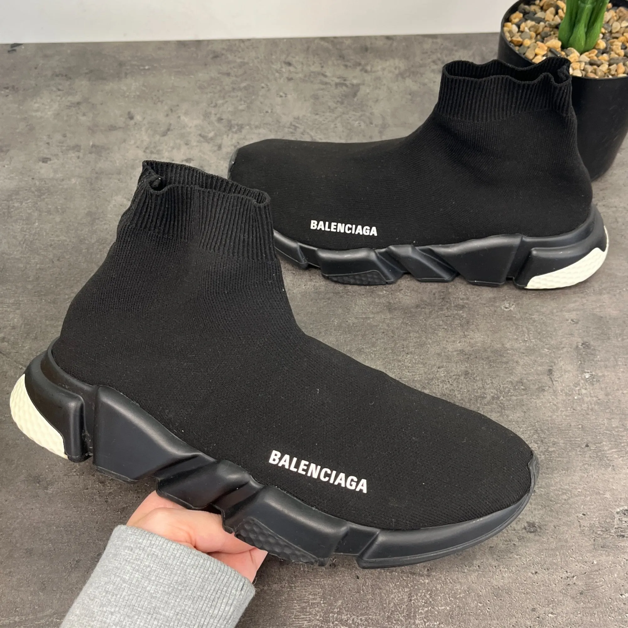 Men's Speed Sock High Trainers Black Size EU 41 / UK 7