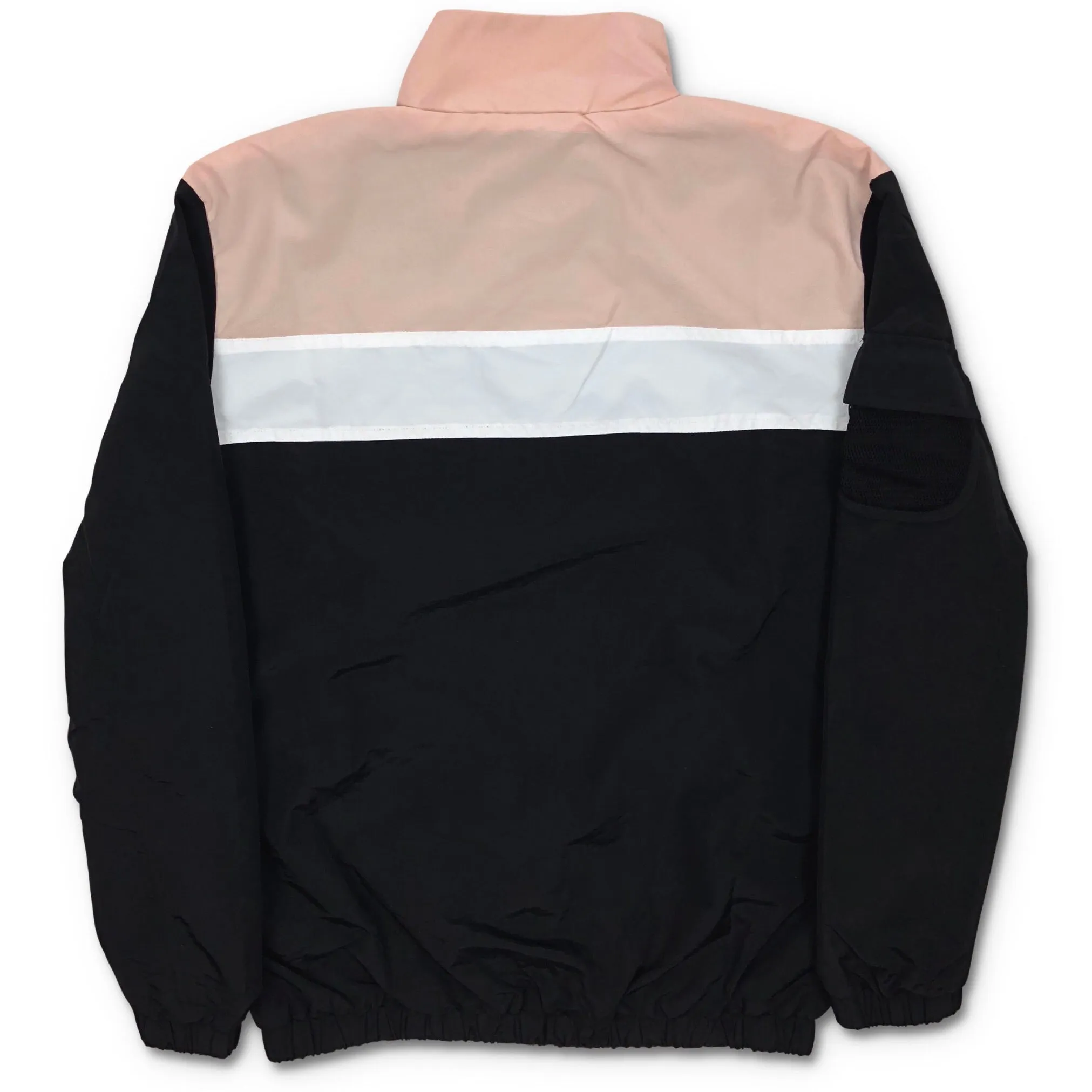 Mesh Cargo Quarter Zip Track Top - Pastel Coral/Black