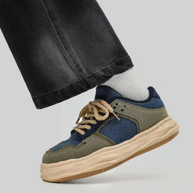 Mixed Colors Y2K Lace-Up Shoes with Breathable Mesh for Ultimate Comfort