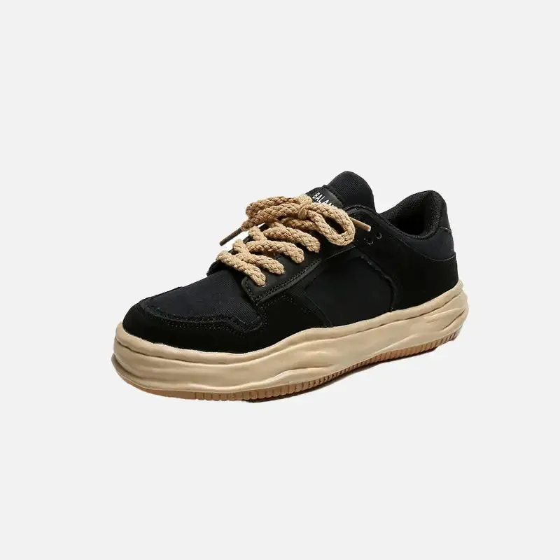 Mixed Colors Y2K Lace-Up Shoes with Breathable Mesh for Ultimate Comfort