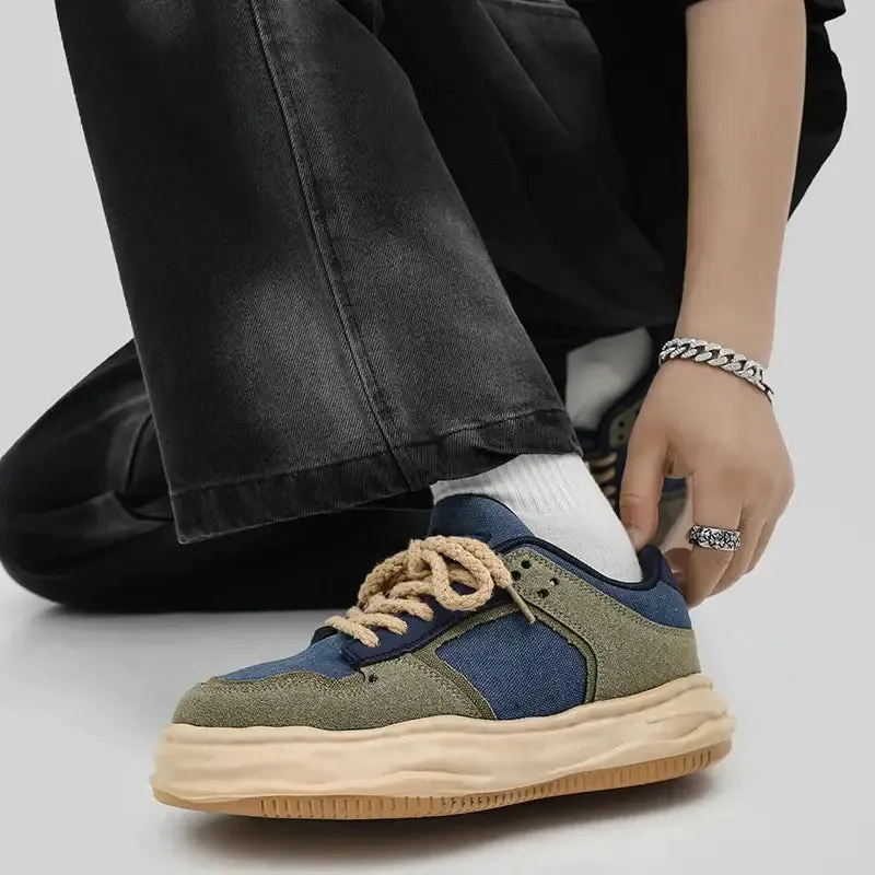 Mixed Colors Y2K Lace-Up Shoes with Breathable Mesh for Ultimate Comfort