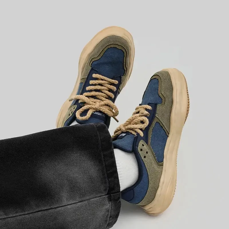 Mixed Colors Y2K Lace-Up Shoes with Breathable Mesh for Ultimate Comfort