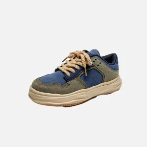 Mixed Colors Y2K Lace-Up Shoes with Breathable Mesh for Ultimate Comfort