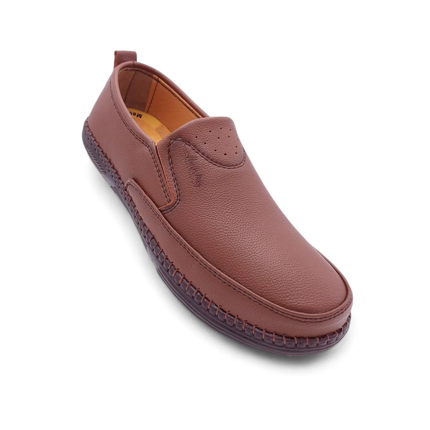 Mova Comfort Fit Rexine Leather SlipOns RB33 - Brown