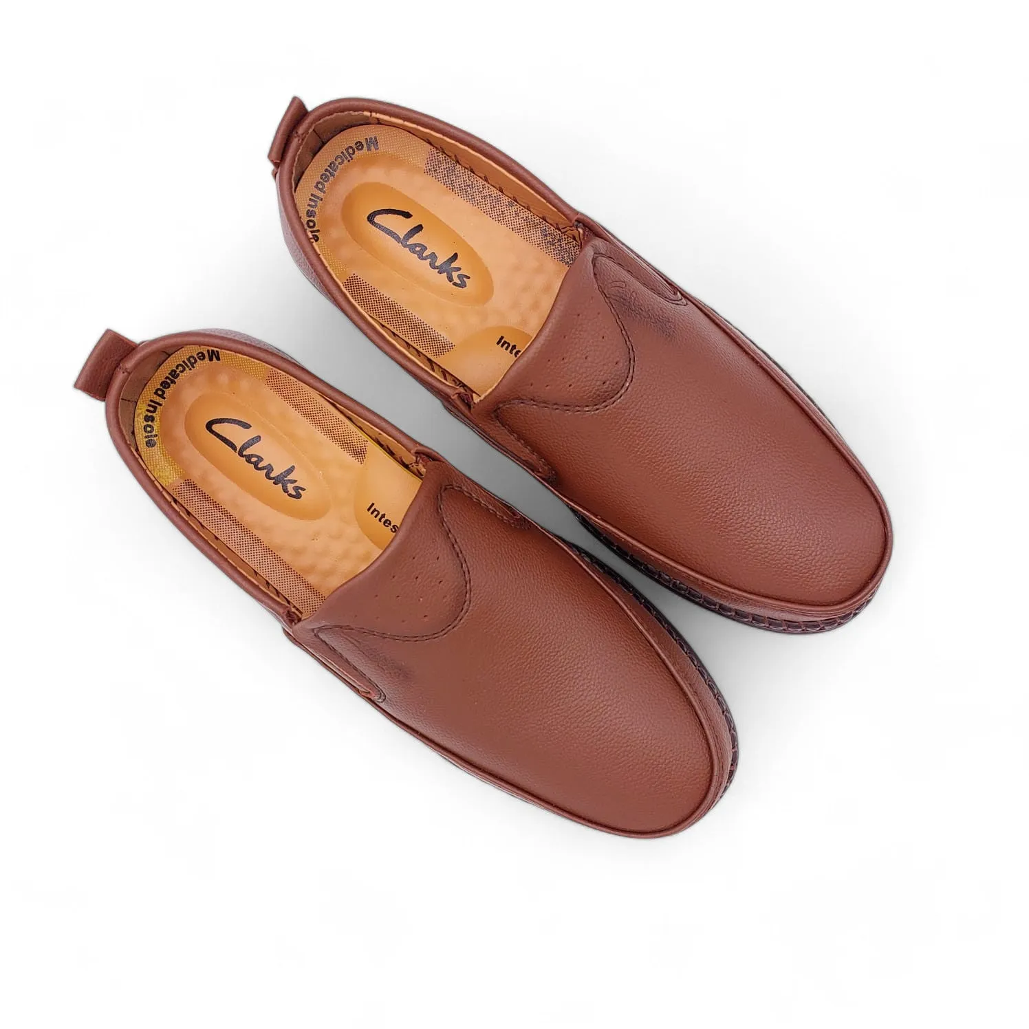 Mova Comfort Fit Rexine Leather SlipOns RB33 - Brown