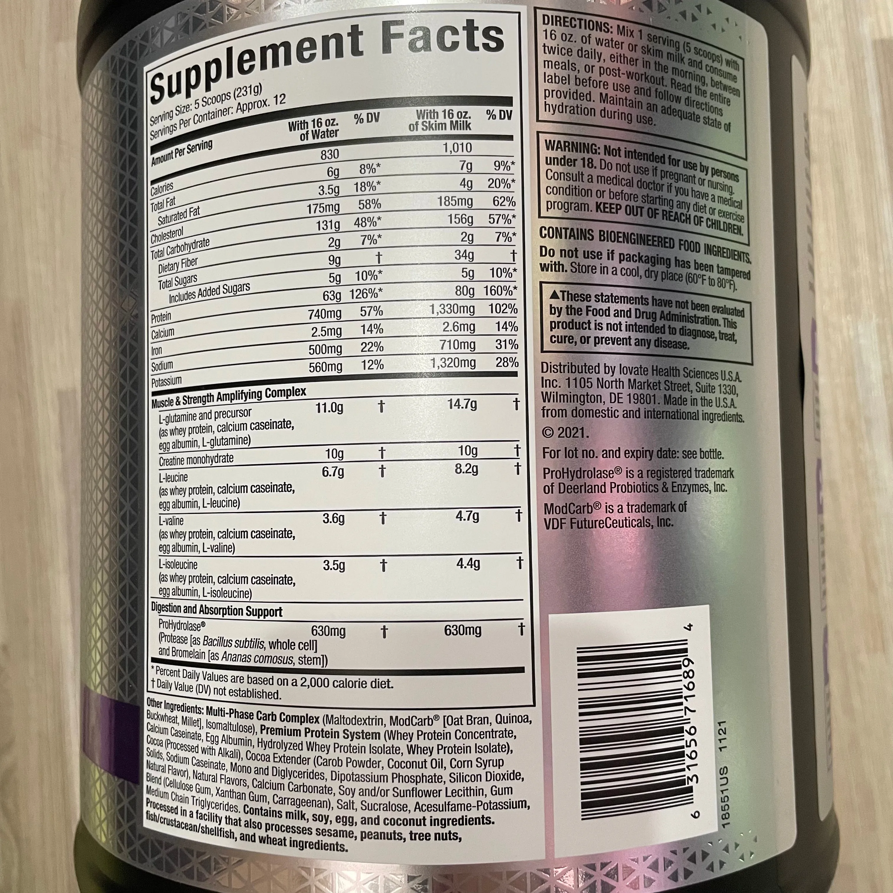 MUSCLETECH™ MASS-TECH® ELITE 6lbs (2.72kg) Chocolate Fudge Cake EXP 26 Jun 2026