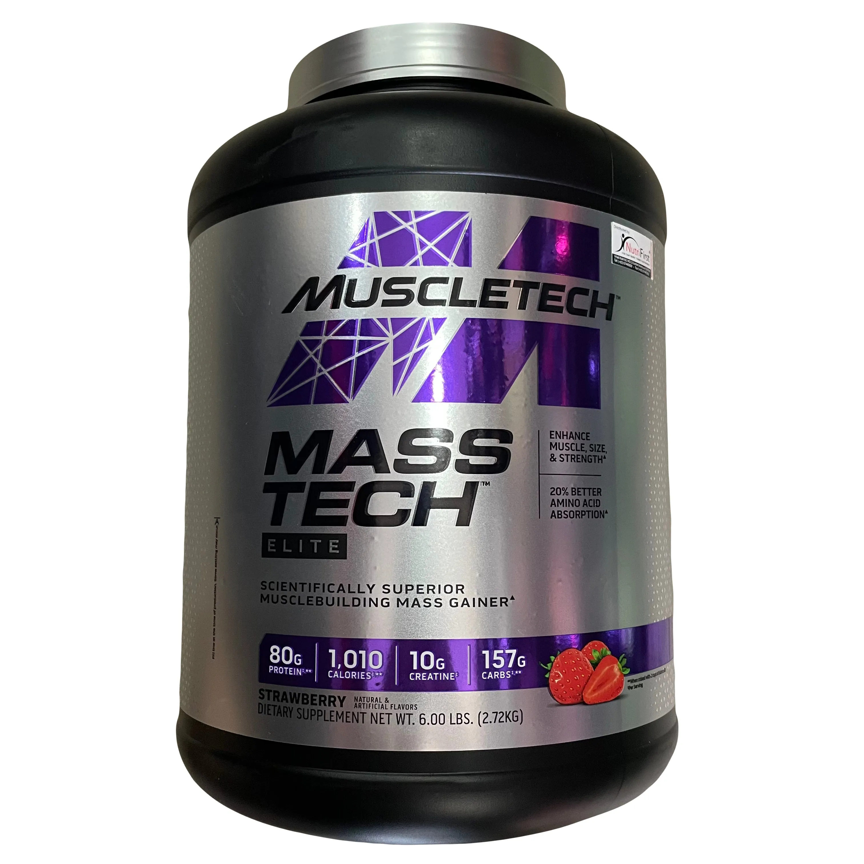 MUSCLETECH™ MASS-TECH® ELITE 6lbs (2.72kg) Strawberry EXP 15 Aug 2025